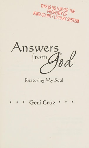 Answers from God Restoring My Soul