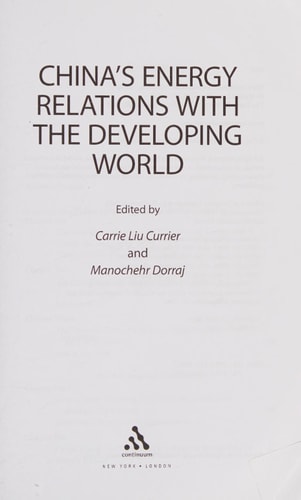 China's Energy Relations with the Developing World