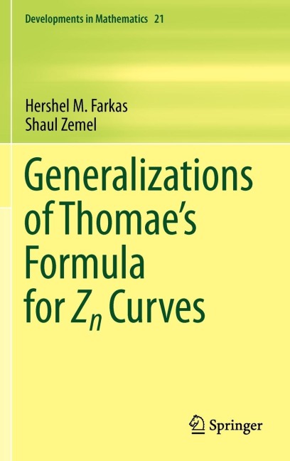 Generalizations of Thomaes Formula for Zn Curves