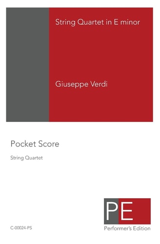 String Quartet In E Minor Pocket Score