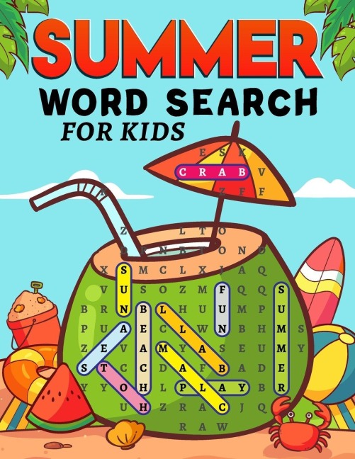 Summer Word Search with Book for Kids: The holidays are coming and we have the perfect activity book for you and your family! This festive book comprises games, puzzles, crafts, and more.