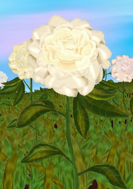 Book of Friends: Field of White Peonies
