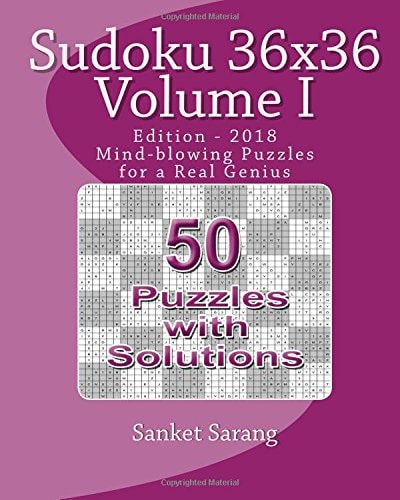 Sudoku 36x36 Mind-Blowing Puzzles for a Real Genius