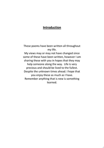 Poetry through life