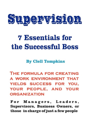 Supervision 7 Essentials for the Successful Boss