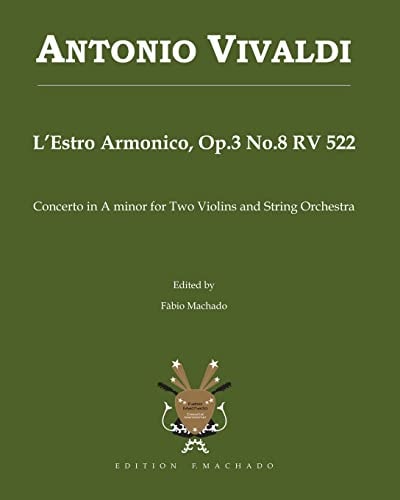 Antonio Vivaldi L'Estro Armonico, Op. 3 No. 8 RV 522 Concerto in A Minor for Two Violins and String Orchestra