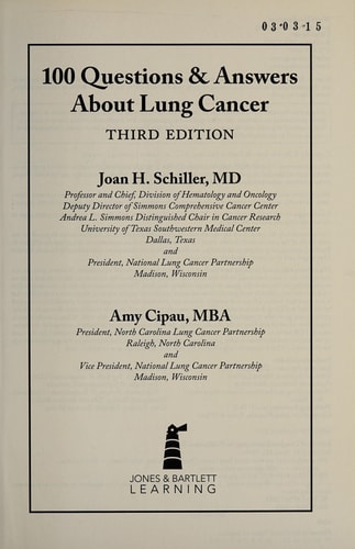 100 Questions & Answers about Lung Cancer
