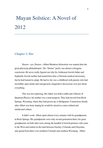 Mayan Solstice A Novel Of 2012