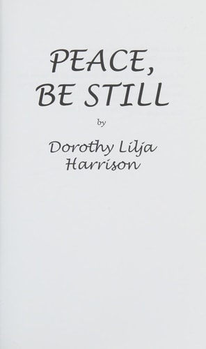 Peace, Be Still