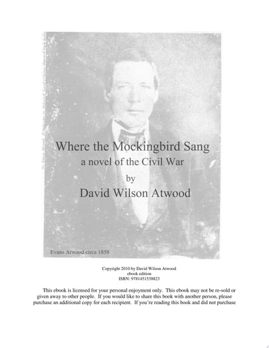 Where the Mockingbird Sang A Novel of the Civil War