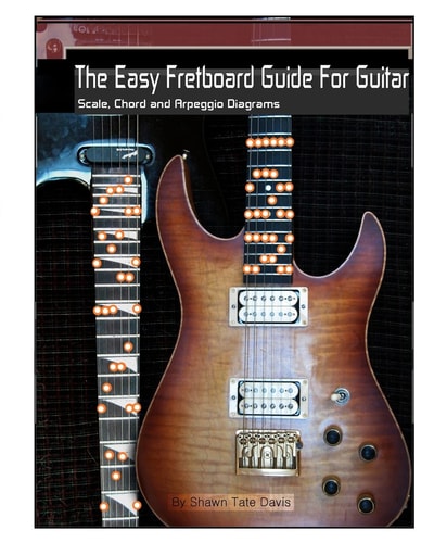 The Easy Fretboard Guide For Guitar Easy to Read Patterns Superimposed Over the Entire Fret Board. Learn All The Diatonic Patterns to Scales, Chords and Arpeggios
