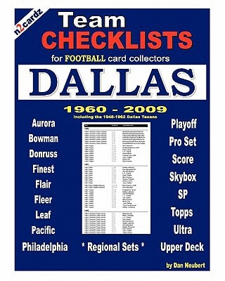 Team Checklists For Football Card Collectors DALLAS