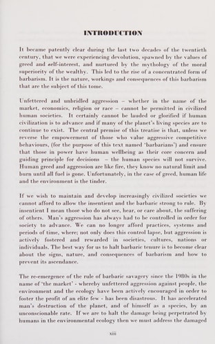 Human Life Matters The Ecology of Sustainable Human Living Vs. the Rule of the Barbarians