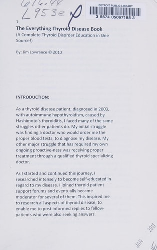 The Everything Thyroid Disease Book A Complete Thyroid Disorder Education in One Source!