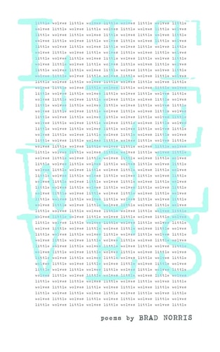 Little Wolves. Poems by Brad Norris
