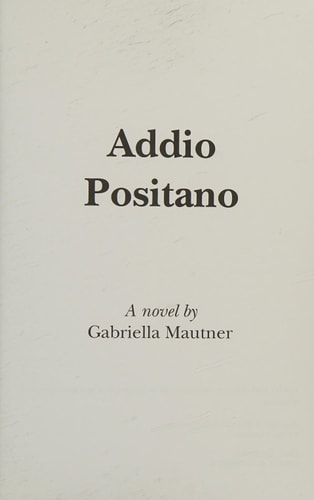 Addio Positano A Novel