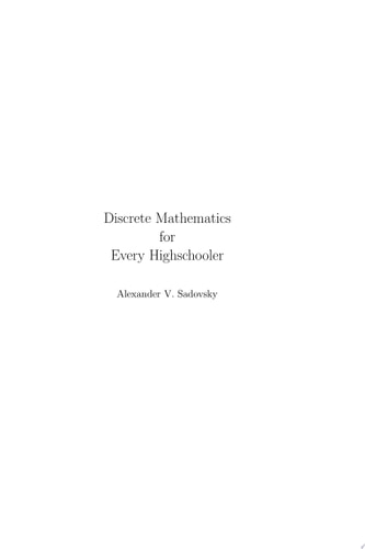 Discrete Mathematics for Every Highschooler