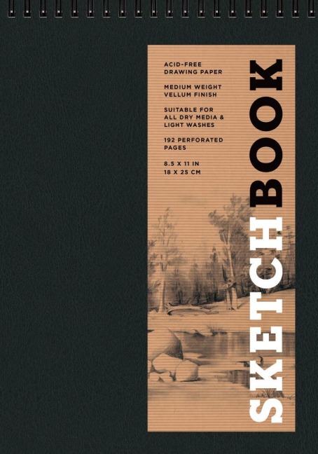 Sketchbook 7 X 10 FlipTop Landscape Black Spiral Hardcover Mixed Media Sketchbook for Drawing: Acid-Free Quality Paper (128 Pages)