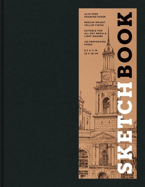 Sketchbook 8.5 X 11 Black Hardcover Mixed Media Sketchbook for Drawing: Acid-Free Quality Paper (128 Pages)