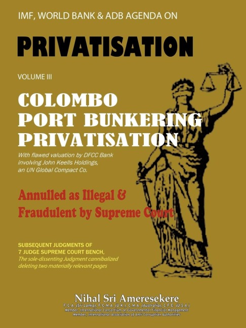 IMF, World Bank & Adb Agenda: Colombo Port Bunkering Privatisation