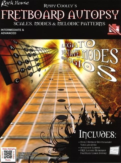 Rusty Cooleys Fretboard Autopsy Scales, Modes & Melodic Patterns Book/Online Audio