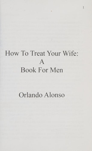 How To Treat Your Wife A Book For Men