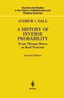 A History of Inverse Probability: From Thomas Bayes to Karl Pearson