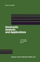 Stochastic Analysis and Applications: Proceedings of the 1989 Lisbon Conference
