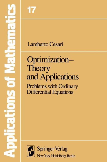 Optimization-Theory and Applications: Problems with Ordinary Differential Equations