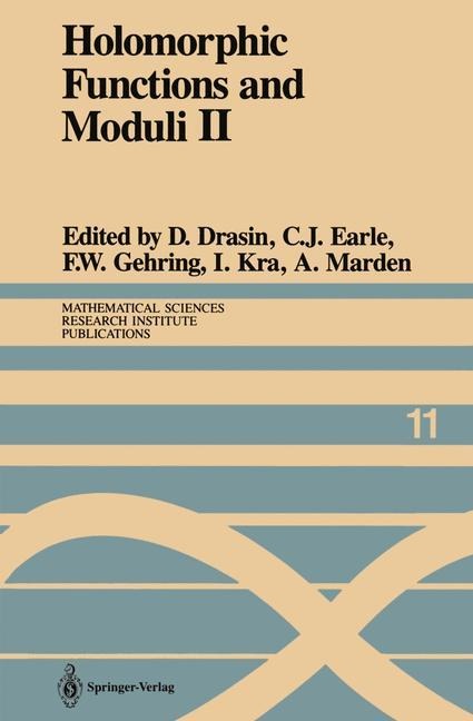 Holomorphic Functions and Moduli II: Proceedings of a Workshop held March 13-19, 1986