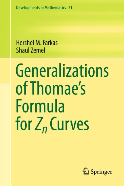 Generalizations of Thomaes Formula for Zn Curves