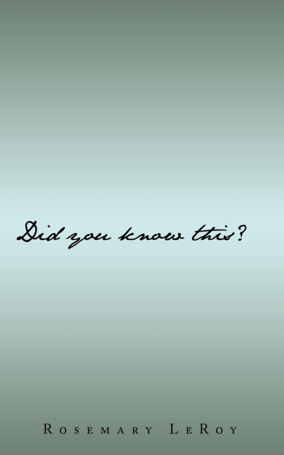 Did you know this?