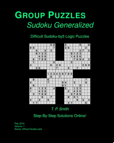 Difficult Sudoku-by5 Logic Puzzles, Vol 1
