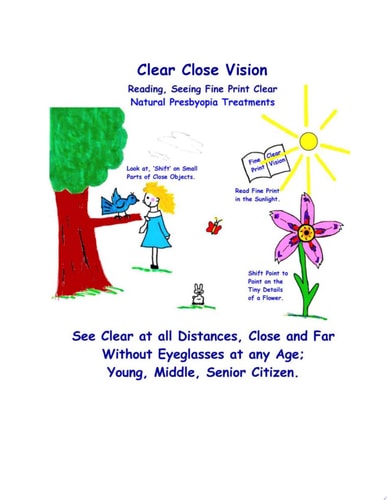 Clear Close Vision - Reading, Seeing Fine Print Clear Natural Presbyopia Treatment (Black & White Edition)
