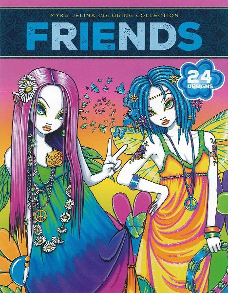 Friends--24 Designs; Myka Jelina Coloring Collection