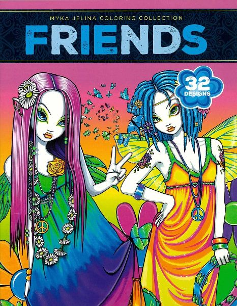 Friends--32 Designs; Myka Jelina Coloring Collection