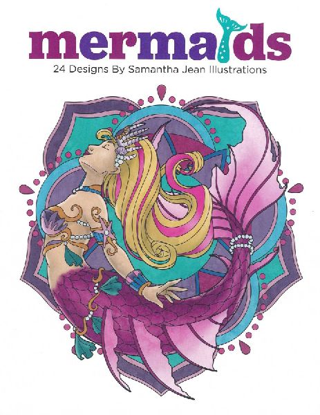 Mermaids Coloring Book: 24 Designs by Samantha Jean Illustrations