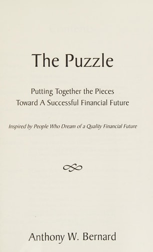 The Puzzle Putting Together the Pieces Toward a Successful Financial Future