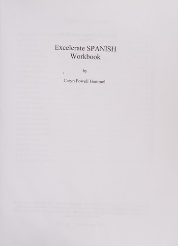 Excelerate SPANISH Workbook