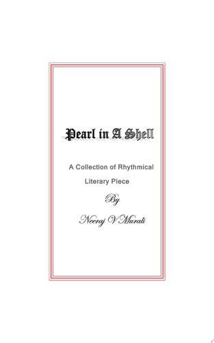 Pearl in A Shell A Collection of Rhythmical Literary Piece