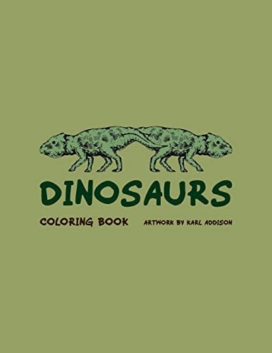Dinosaurs Coloring Book Artwork By Karl Addison