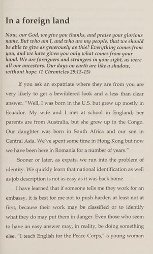 Singing the Lord's Songs in a Foreign Land Biblical Reflections for Expatriates