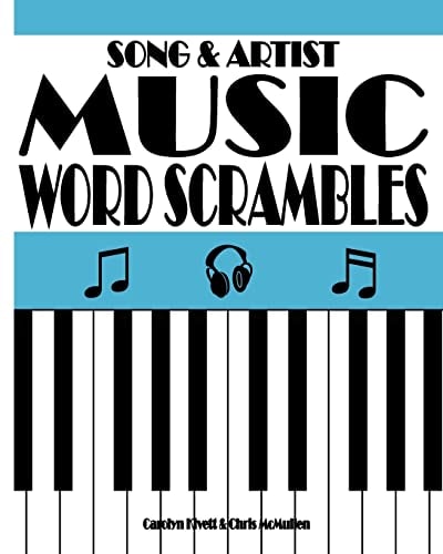 Song and Artist Music Word Scrambles Unscramble the Letters to Form Popular Song Titles and Matching Singers Or Bands