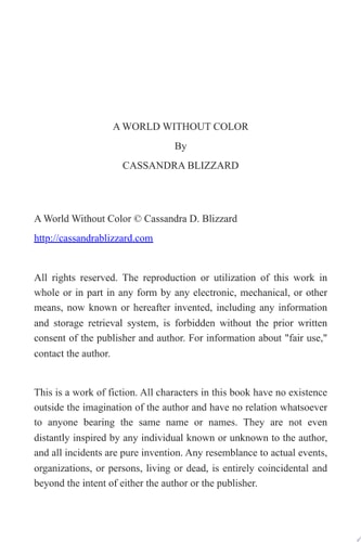 A World Without Color (Journey Series Book 2)