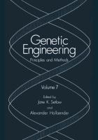 Genetic Engineering: Principles and Methods
