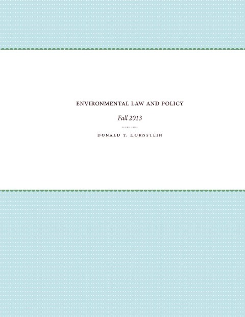 Environmental Law and Policy