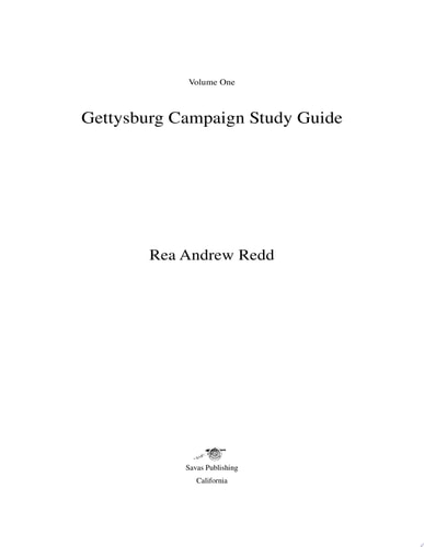 Gettysburg Study Guide, Volume 1