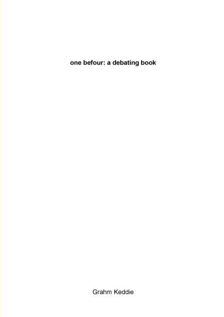 one befour: a debating book