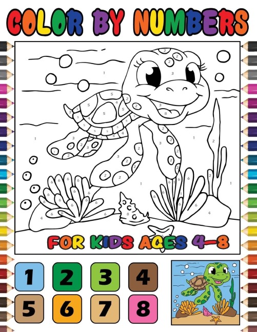 Color by Numbers for Kids Ages 4-8: Cute Animals Color by Number
