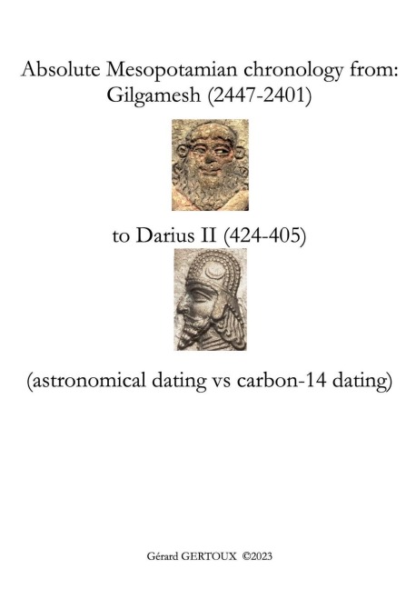 Absolute Mesopotamian chronology from Gilgamesh (2447-2401) to Darius II (424-405)